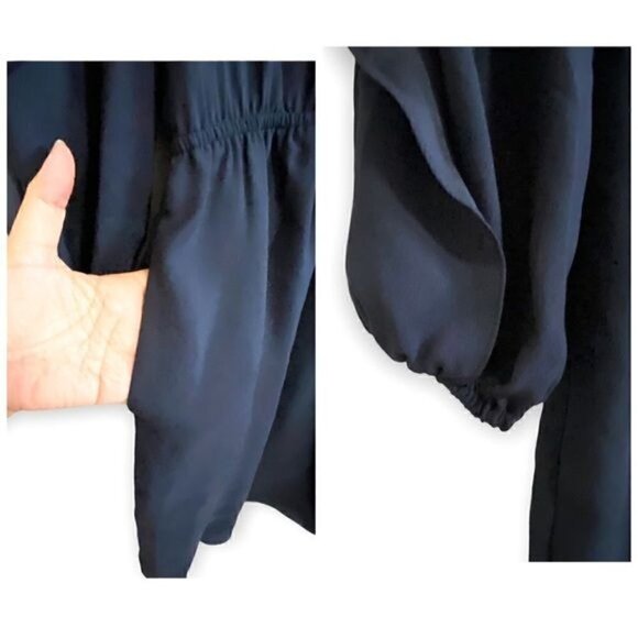 Mika & Gali Navy Blue dress with ruffles, size M - Picture 9 of 11